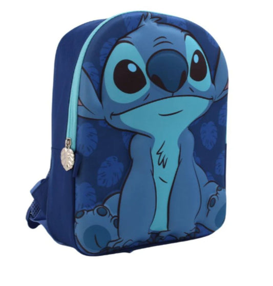 Mochila Unisex Stitch Face 3D Azul Disney - Mochilas Chile | The Brands Club cl
