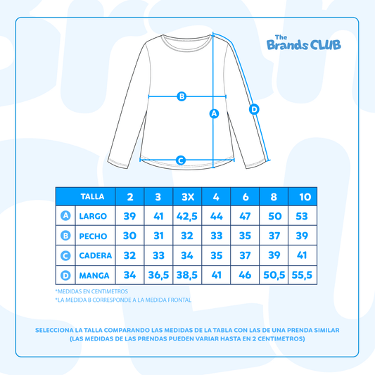 Polera Manga Larga Niña Bingo Rosado Bluey - Poleras Chile | The Brands Club cl