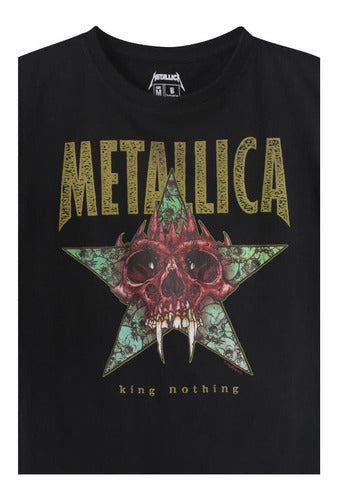 Polera Mujer Star Negro Metallica