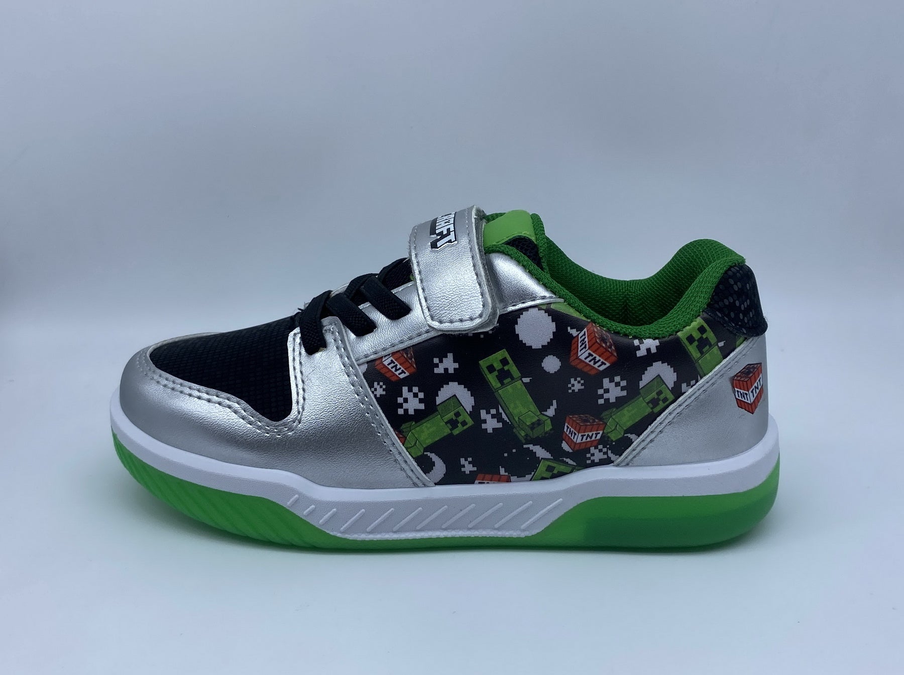 Zapatillas con luces Niño Negro Iconos Minecraft