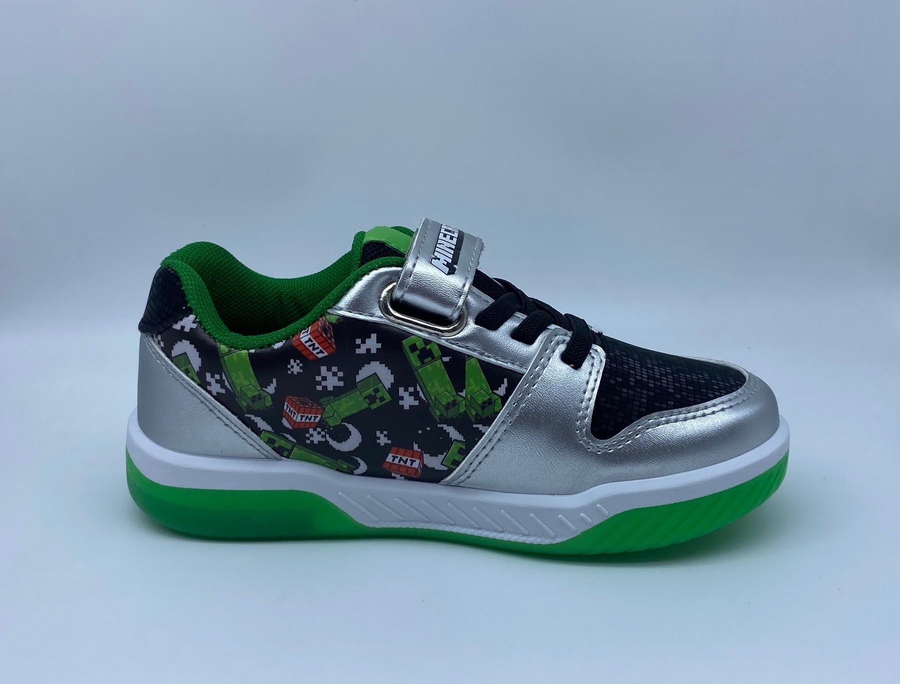 Zapatillas con luces Niño Negro Iconos Minecraft