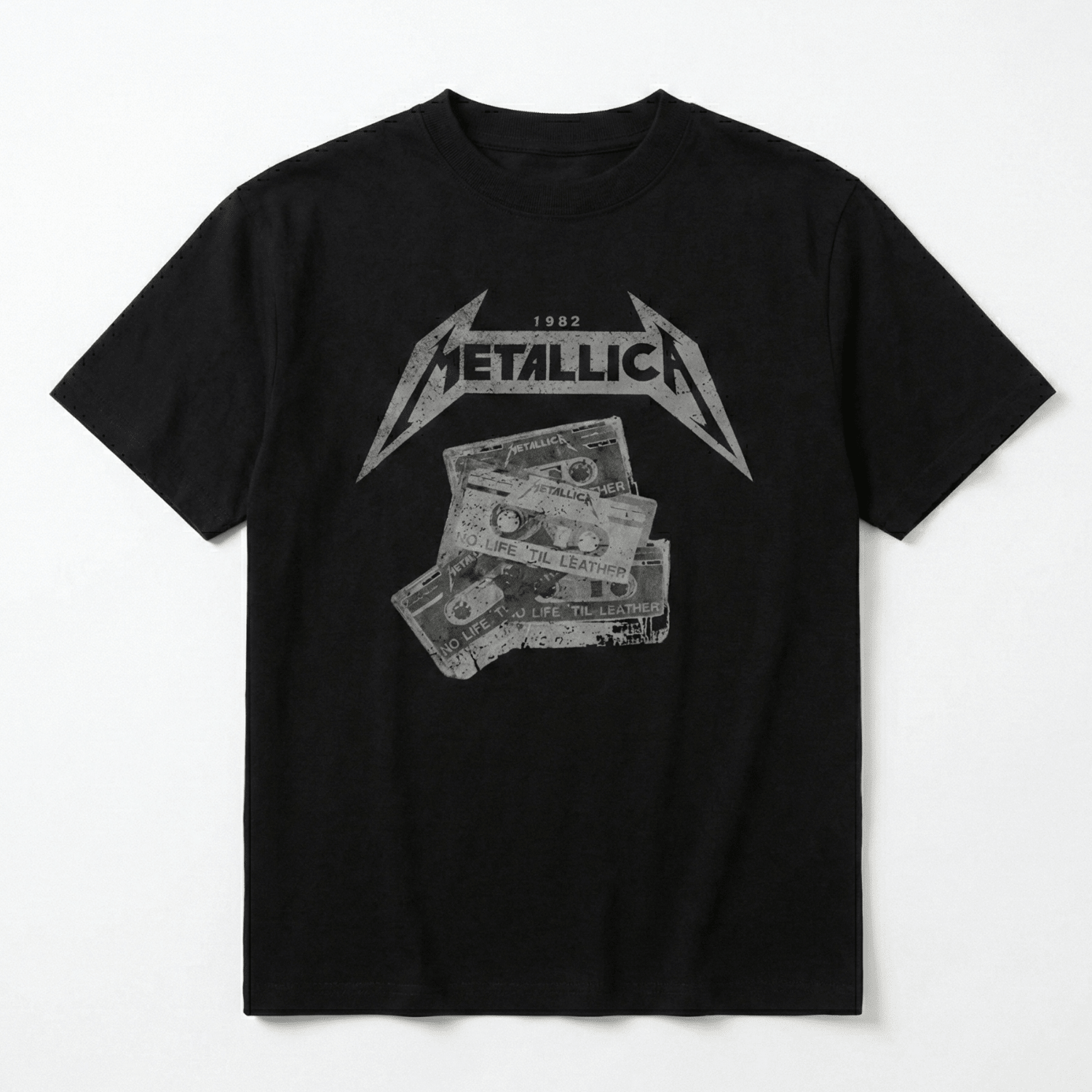 Polera Manga Corta Hombre Cassete Negro Metallica - Poleras Chile | The Brands Club cl