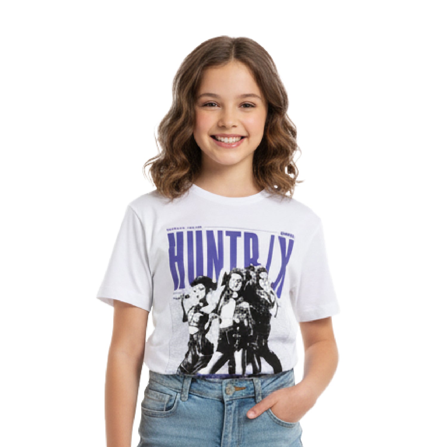 Polera Manga Corta Niña World Tour Blanco Kpop Demon Hunters - Poleras Chile | The Brands Club cl