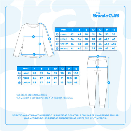 Pijama Manga Larga Niña Celeste Vibing Lilo & Stitch Disney - Pijamas Chile | The Brands Club cl