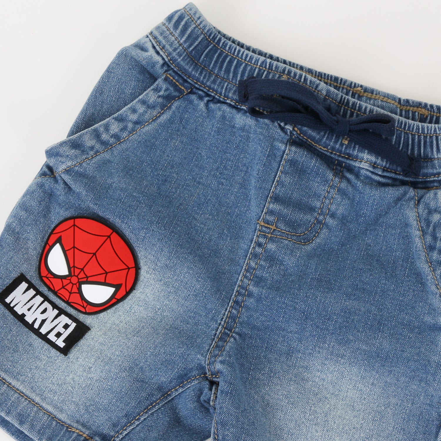 Short Niño Denim Azul Spidey Marvel