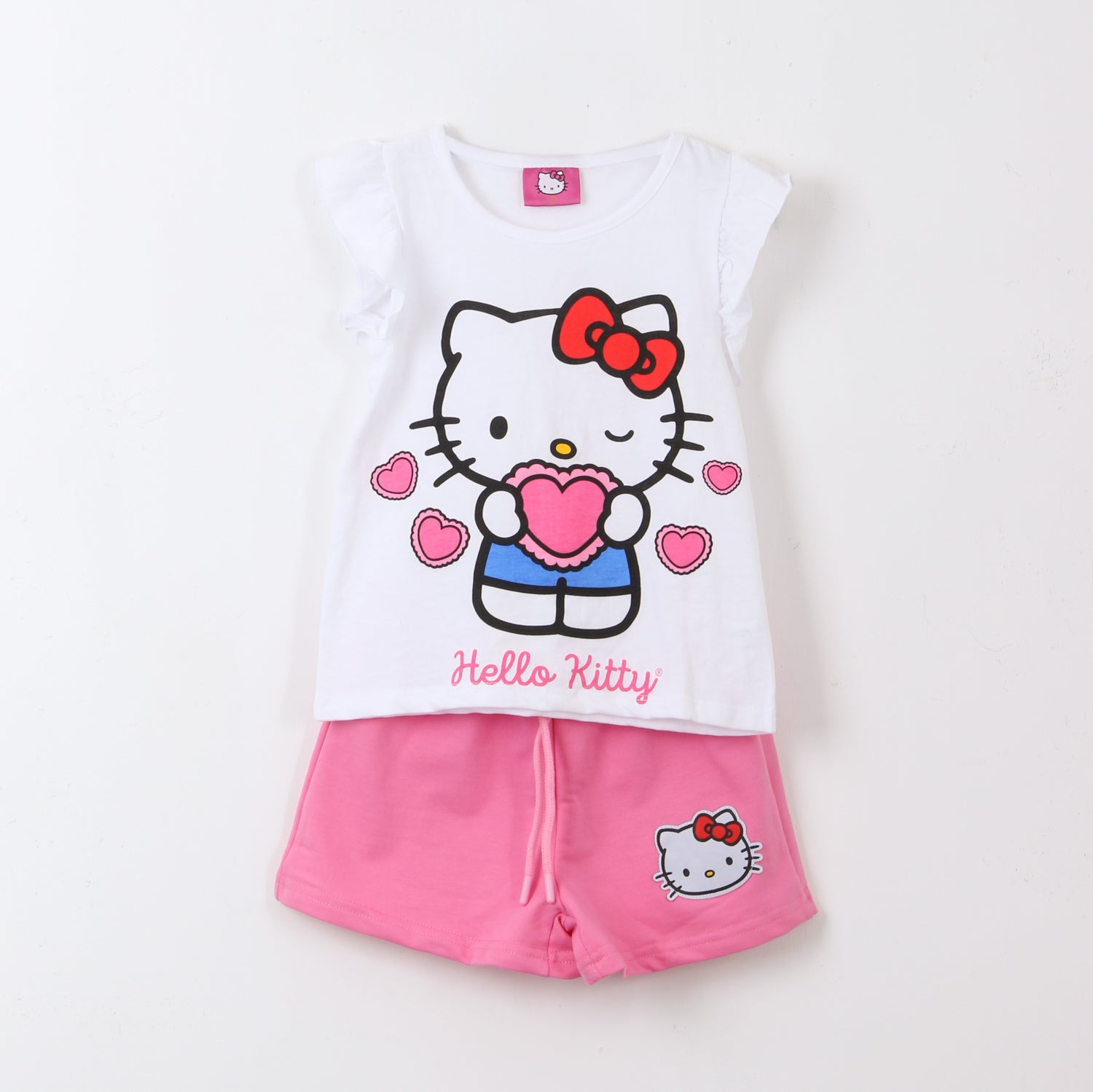 Conjunto Niña Blanco Corazón Hello Kitty
