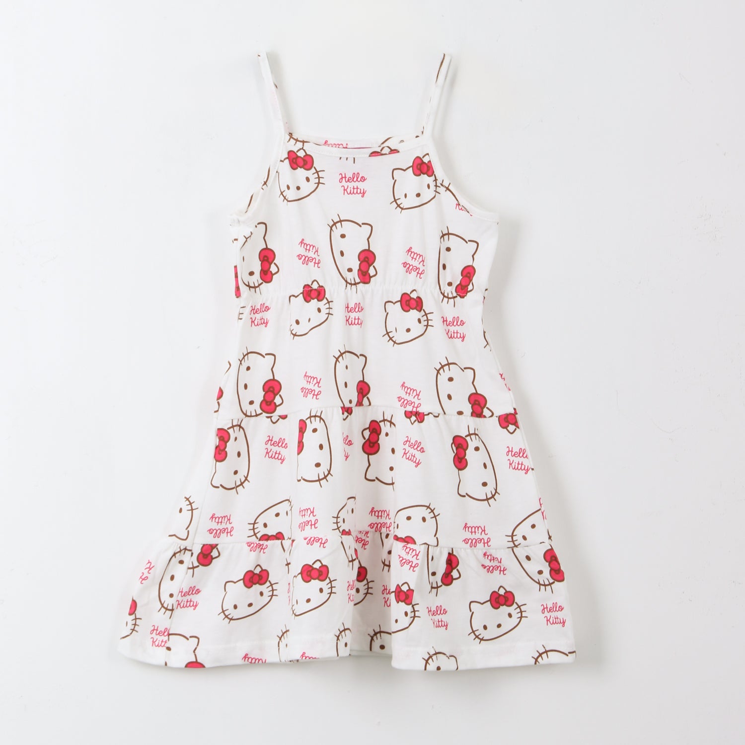 Vestido Niña Blanco Full Print Hello Kitty