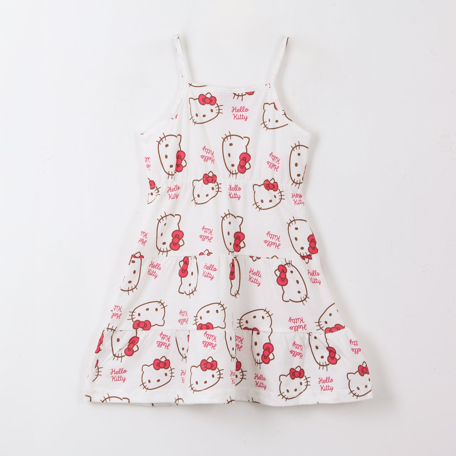 Vestido Niña Blanco Full Print Hello Kitty
