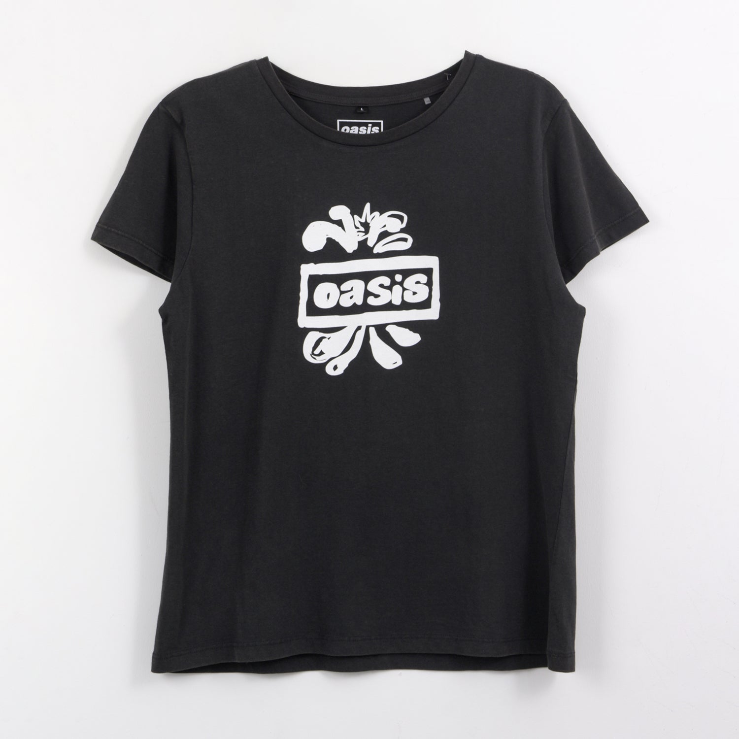 Polera Manga Corta Mujer Negro Playlist Oasis