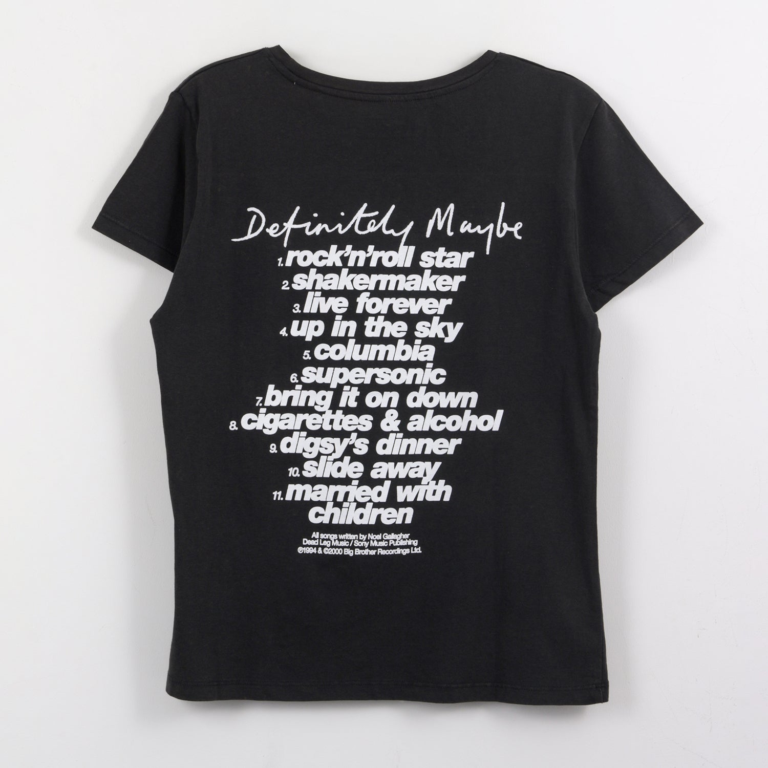 Polera Manga Corta Mujer Negro Playlist Oasis