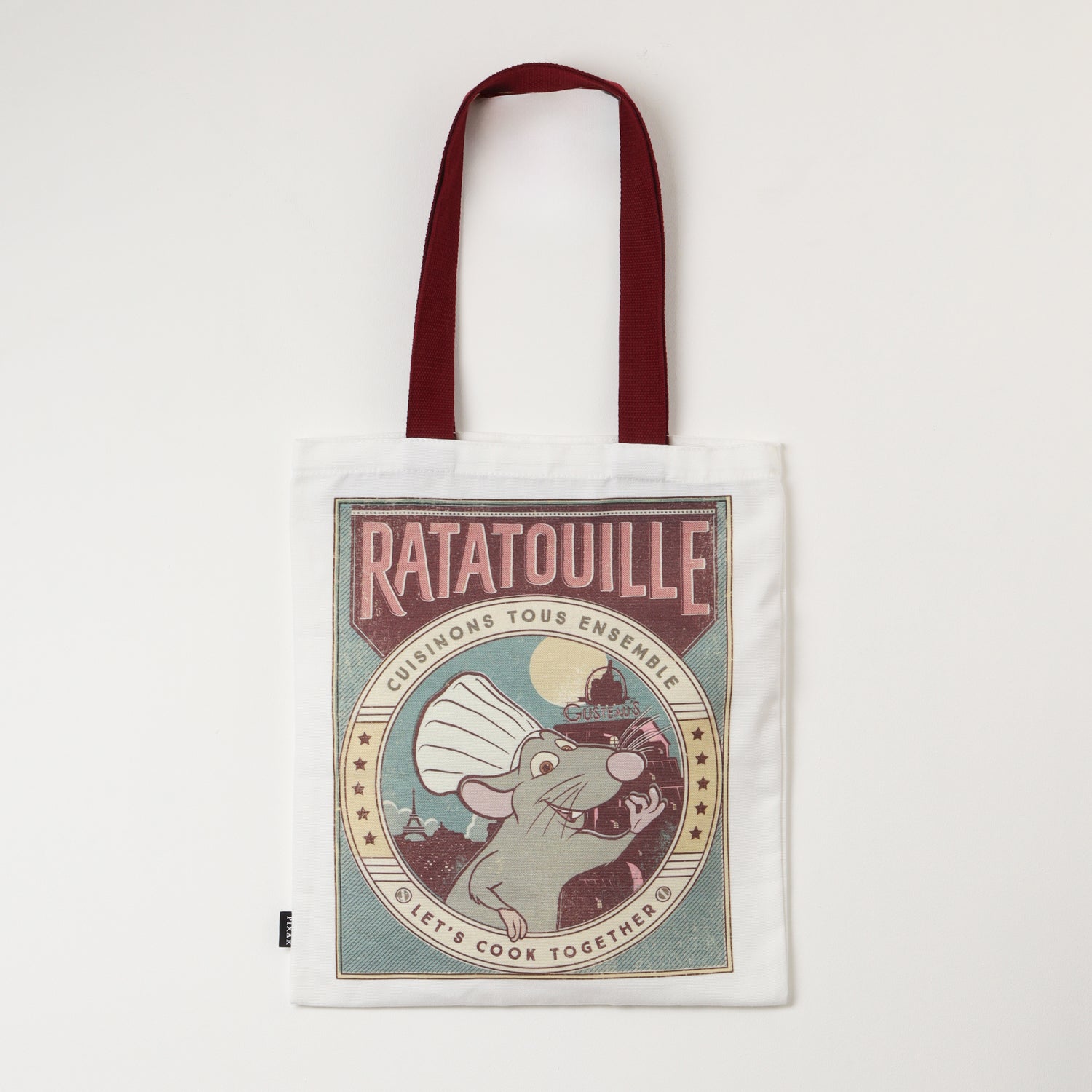 Totebag Niño Blanco Ratatouille Pixar Disney
