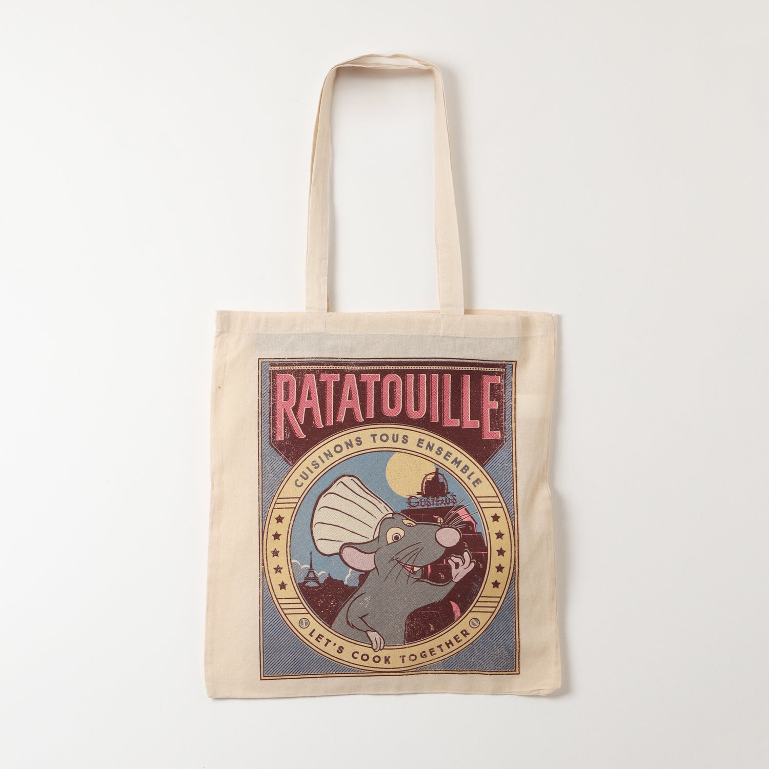 Totebag Niño Beige Ratatouille Pixar Disney