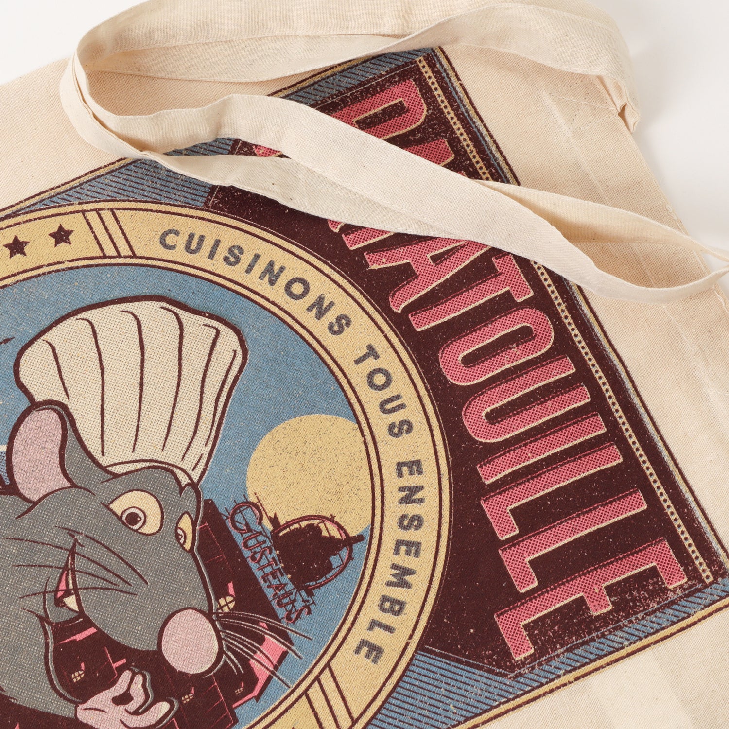 Totebag Niño Beige Ratatouille Pixar Disney