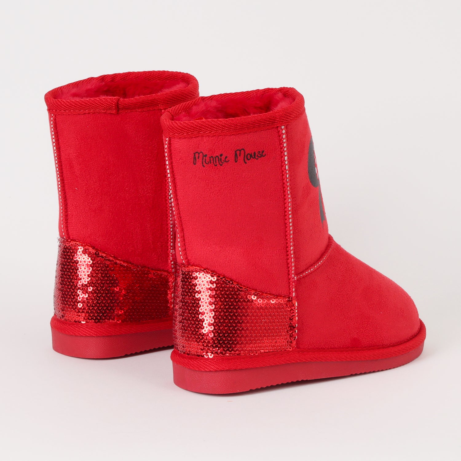 Bota Chiporro Niña Minnie Pestañas Rojo Disney