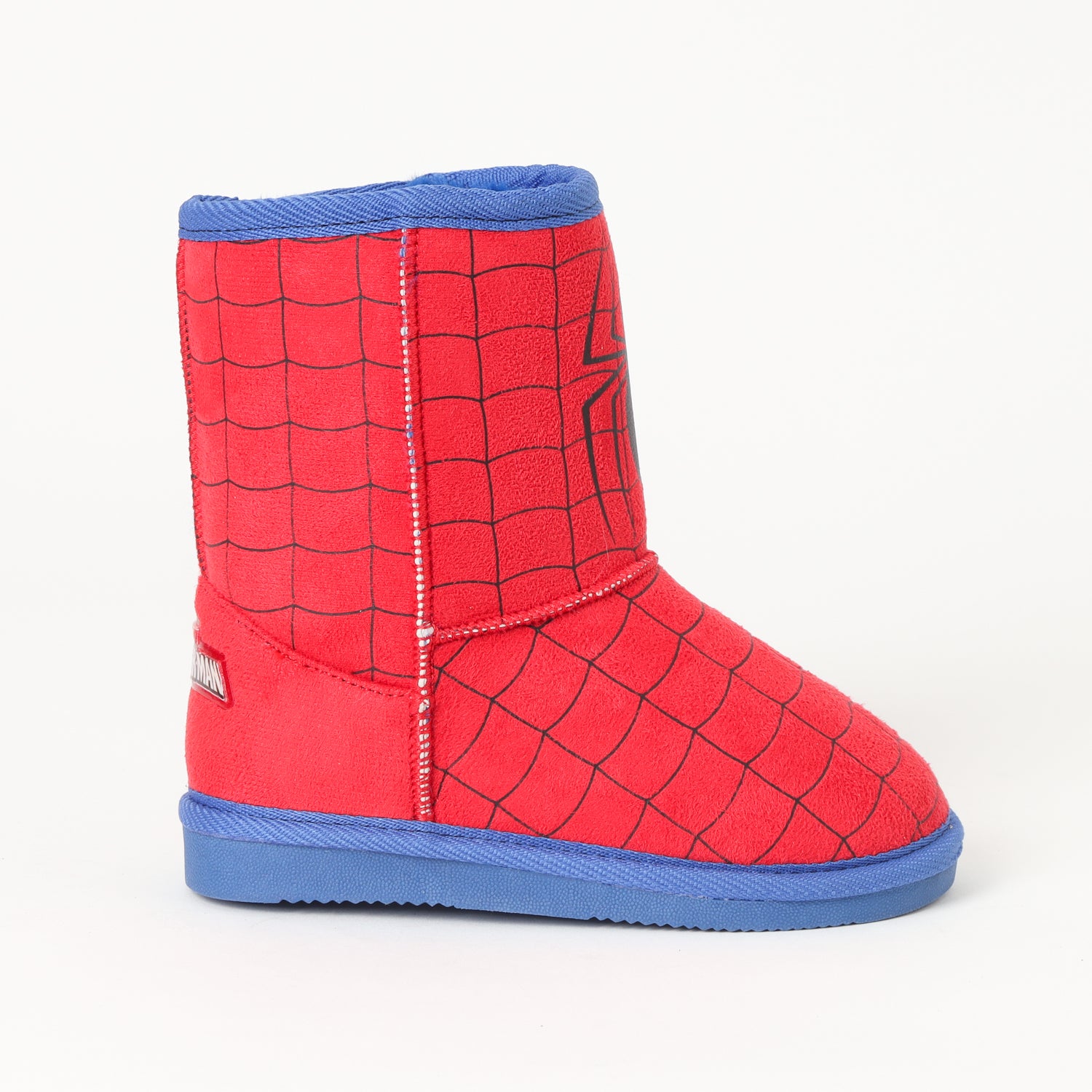 Bota Chiporro Niño Spiderman Peludo Rojo Marvel