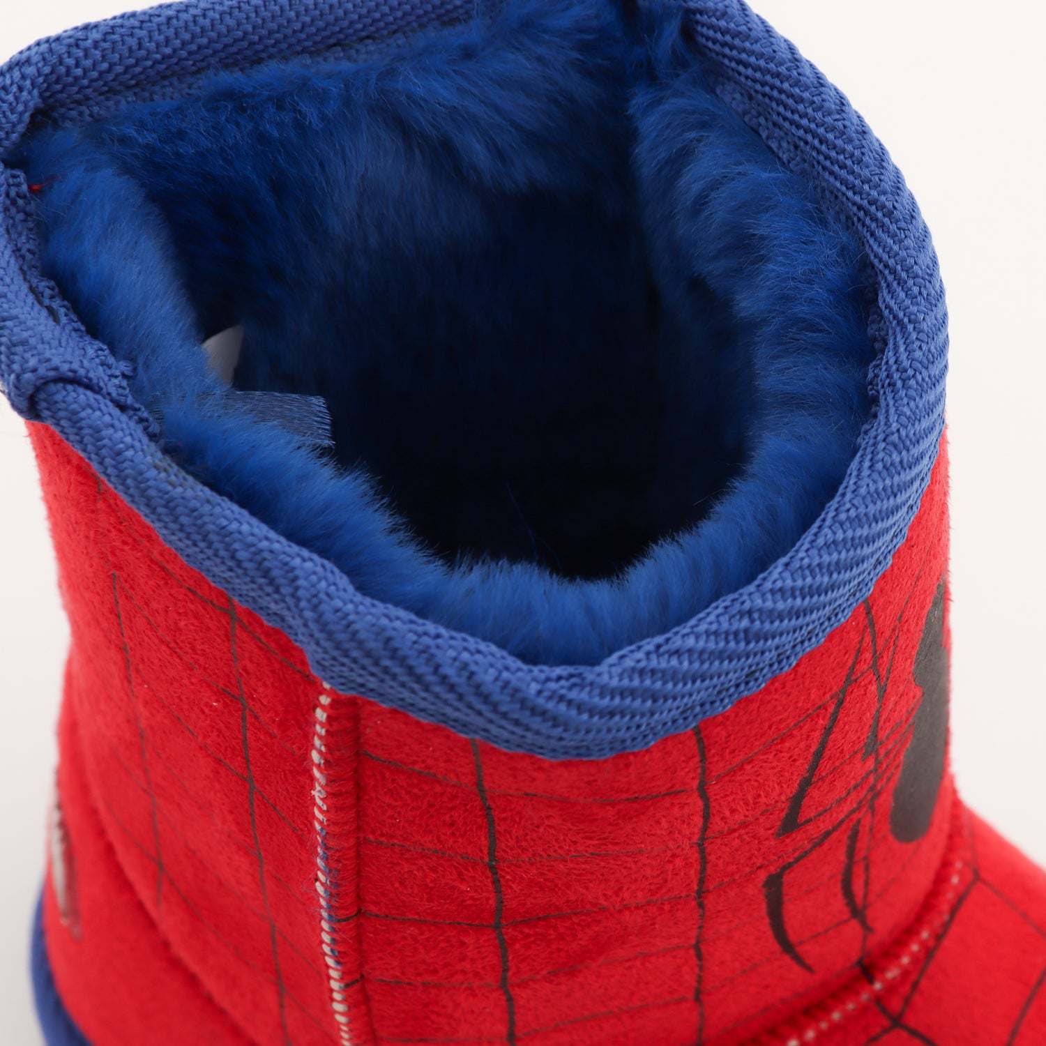 Bota Chiporro Niño Spiderman Peludo Rojo Marvel