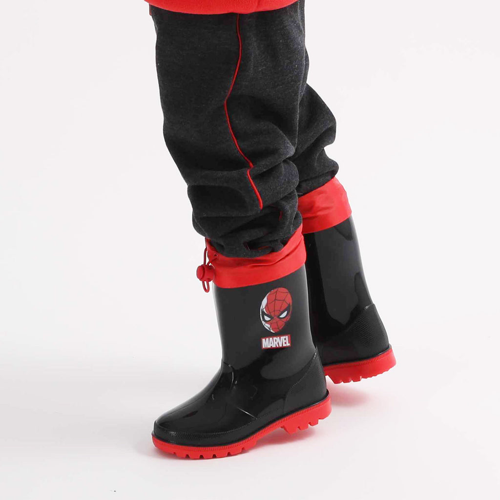 Bota De Agua Con Chiporro Niño Spiderman Mask Negro Marvel