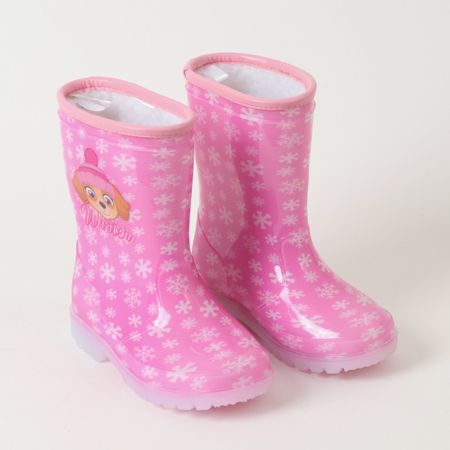 Bota De Agua Con Luces Y Chiporro Niña Rosado Paw Patrol