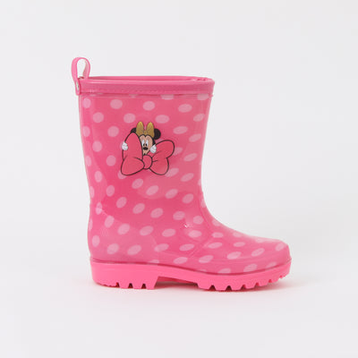 Bota de Agua Niña Cinta Minnie Rosado Disney