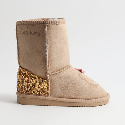 Bota Niña Chiporro Lentejuelas Beige Hello Kitty