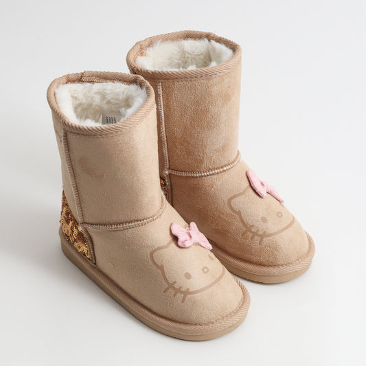 Bota Niña Chiporro Lentejuelas Beige Hello Kitty - Botas y Botines Chile | The Brands Club cl