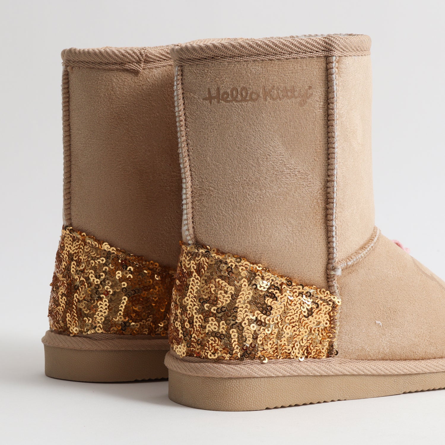 Bota Niña Chiporro Lentejuelas Beige Hello Kitty - Botas y Botines Chile | The Brands Club cl