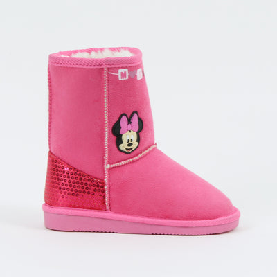 Bota Niña Chiporro Lentejuelas Minnie Rosado Disney