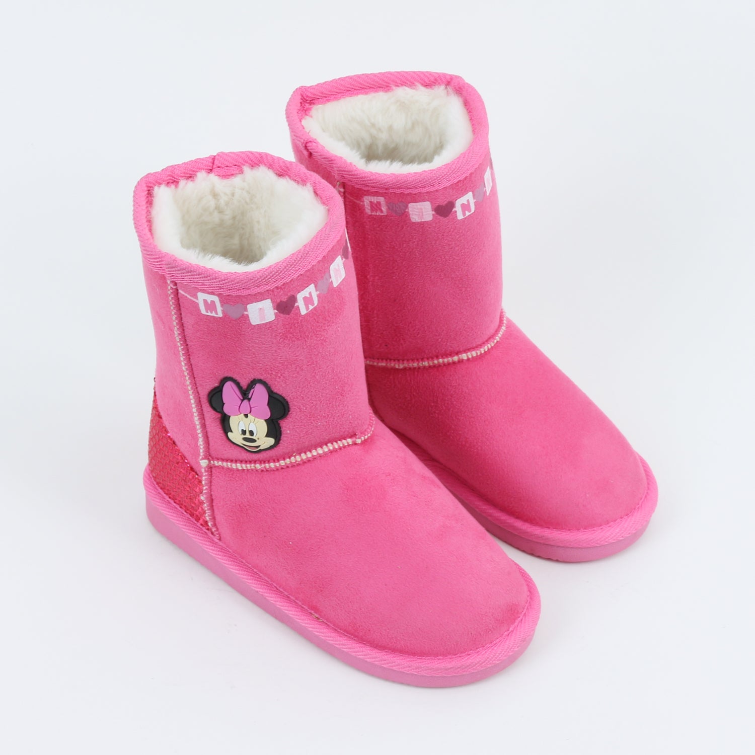 Bota Niña Chiporro Lentejuelas Minnie Rosado Disney - Botas y Botines Chile | The Brands Club cl