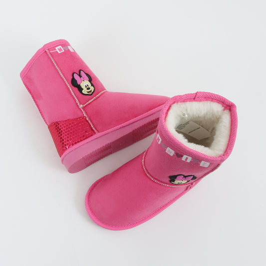 Bota Niña Chiporro Lentejuelas Minnie Rosado Disney - Botas y Botines Chile | The Brands Club cl