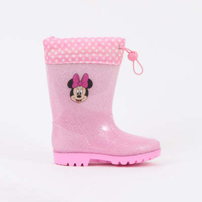 Bota de Agua Niña Lunares Minnie Rosado Disney