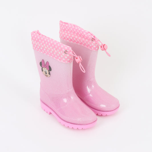 Bota de Agua Niña Lunares Minnie Rosado Disney - Botas y Botines Chile | The Brands Club cl