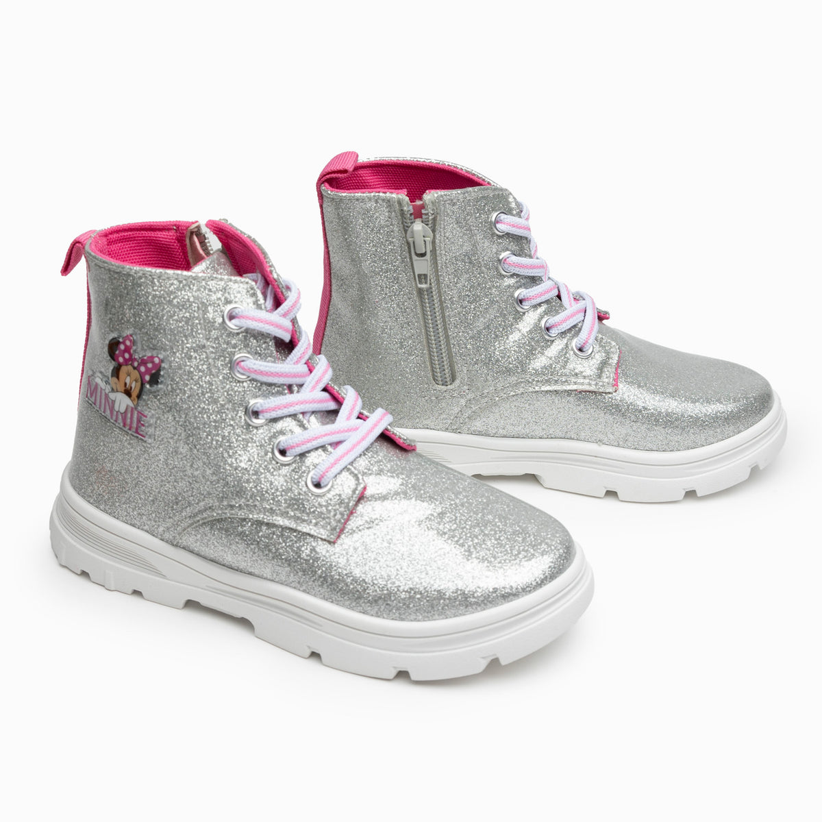 Botin Niña Brillos Minnie Plateado Disney - Botas y Botines Chile | The Brands Club cl
