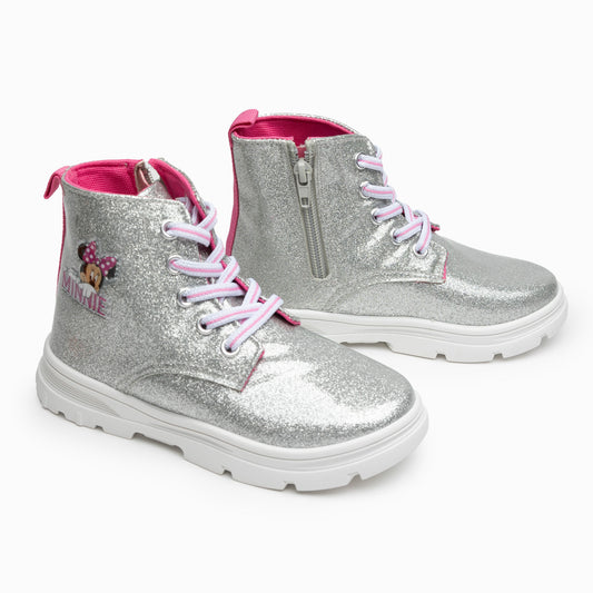 Botin Niña Brillos Minnie Plateado Disney - Botas y Botines Chile | The Brands Club cl