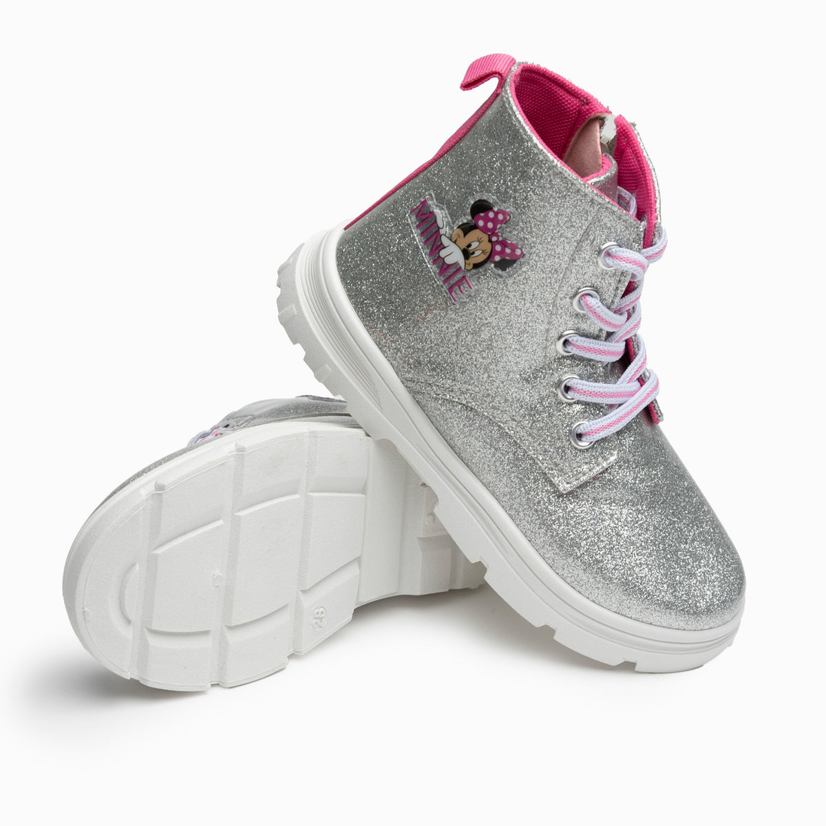 Botin Niña Brillos Minnie Plateado Disney - Botas y Botines Chile | The Brands Club cl