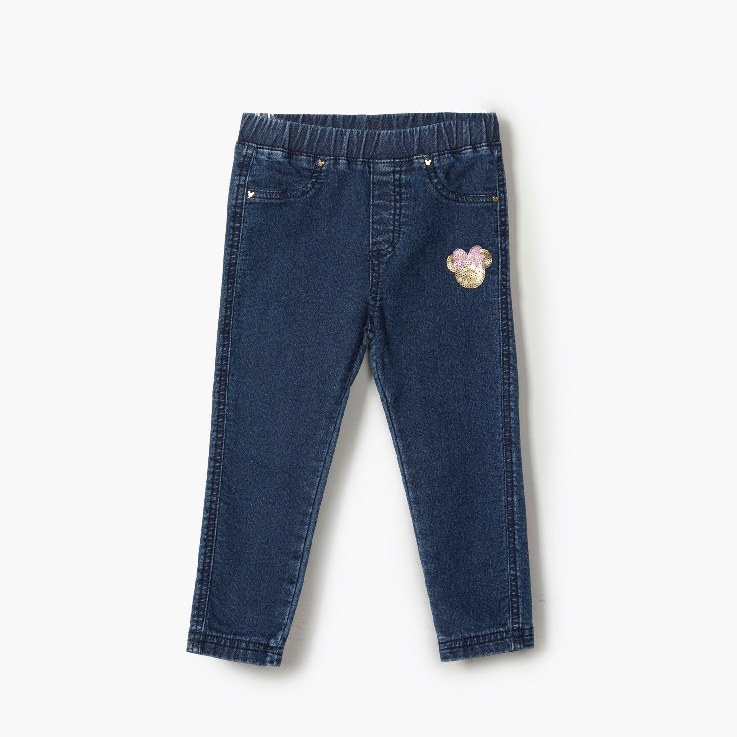 Calza Niña Logo Minnie Denim Disney
