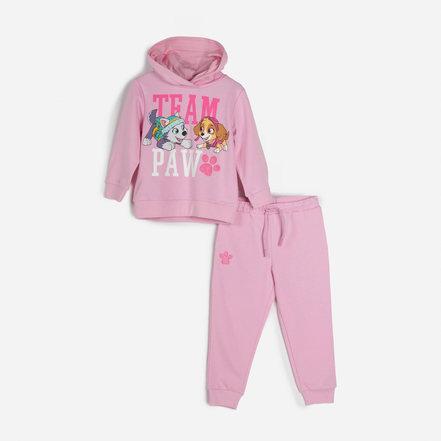 Buzo Niña  Team Skye y Everest Rosado Paw Patrol