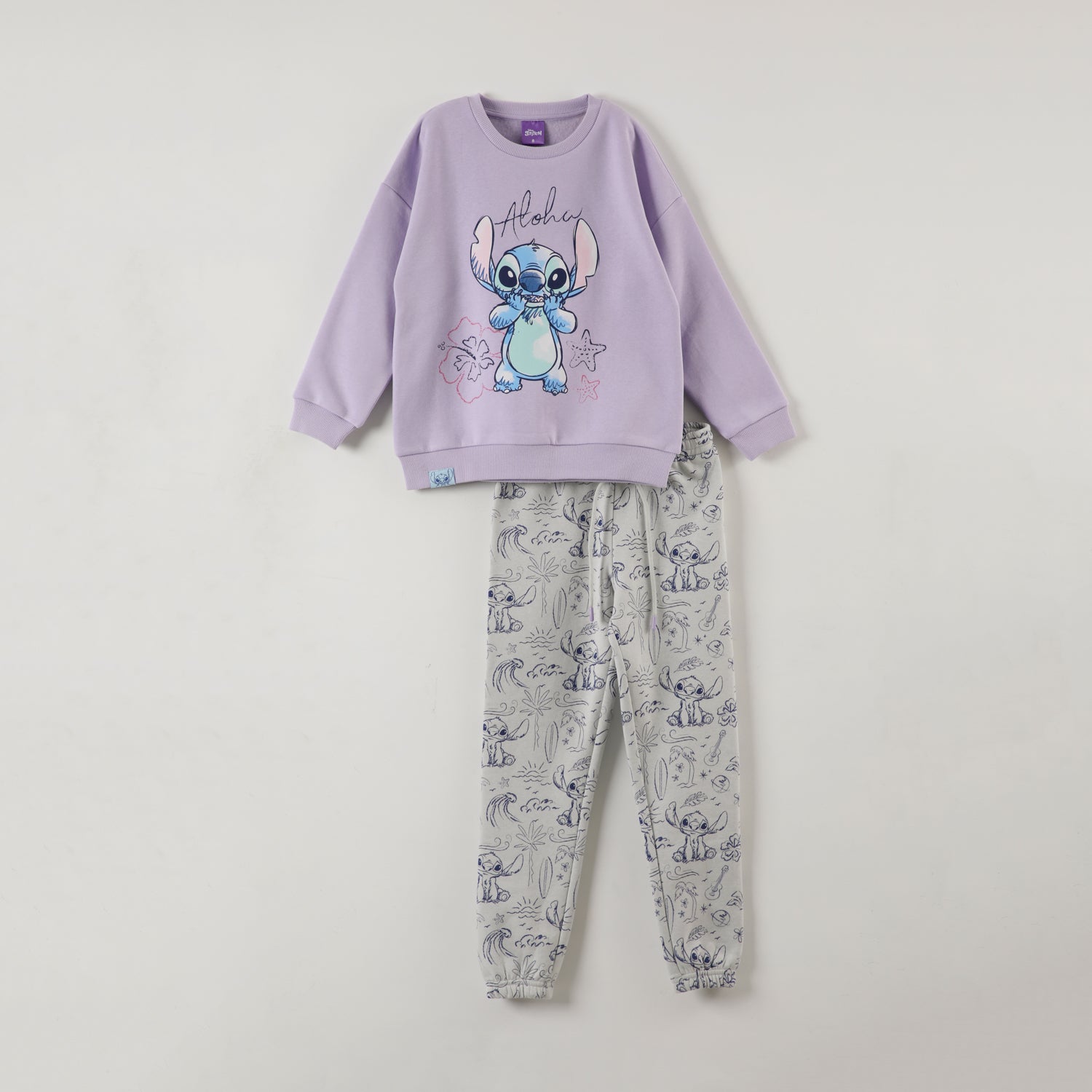 Buzo Niña Lilo & Stitch Flowers Lila Disney