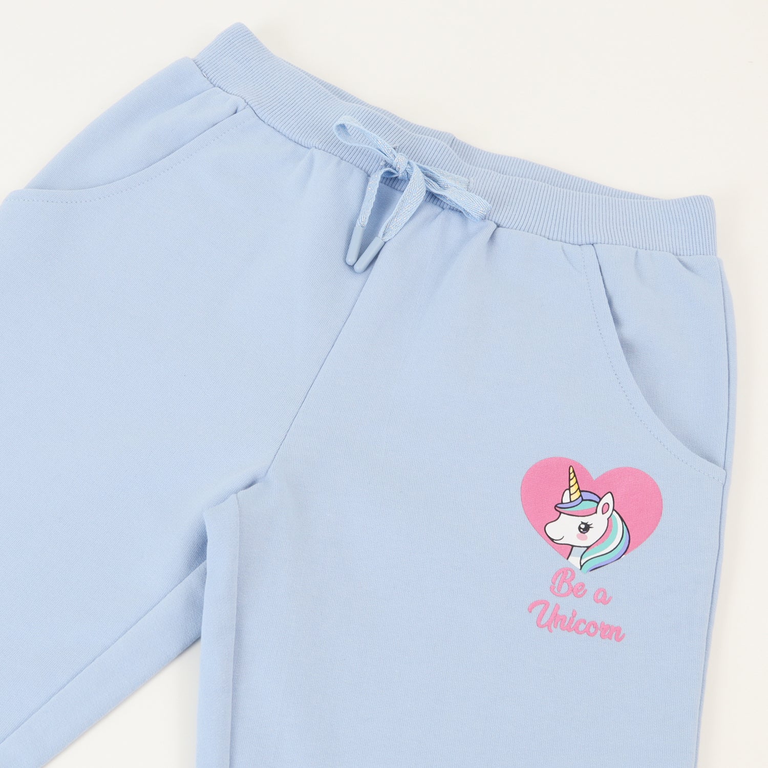 Conjunto Buzo Niña Personaje Celeste Unicornio