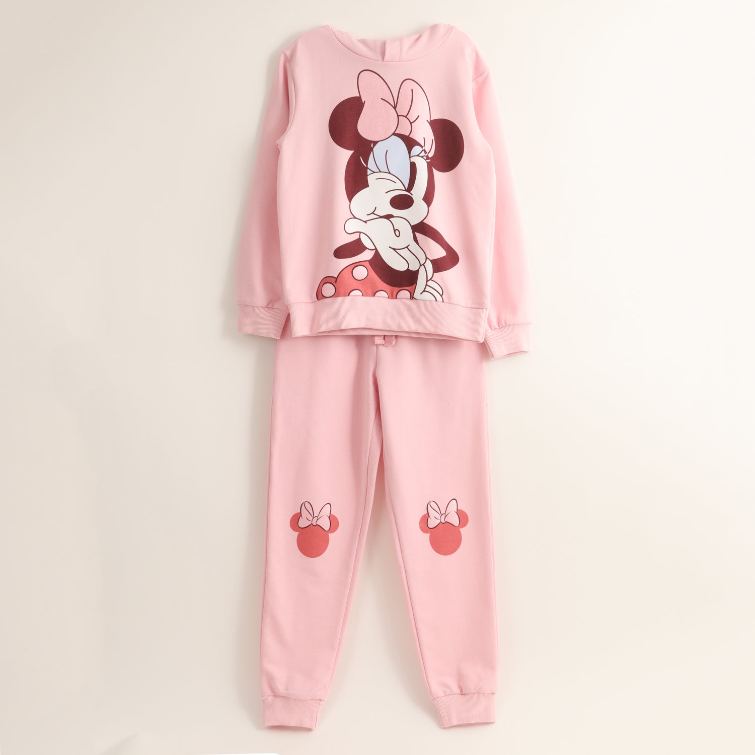 Conjunto Buzo Niña Minnie Kiss Rosado Disney