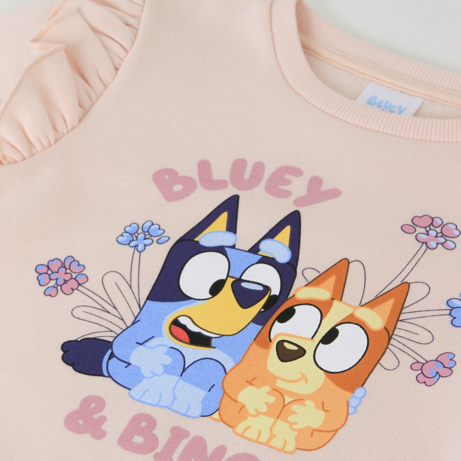 Conjunto Buzo Niña Vuelos Flores Rosado Bingo & Bluey - Buzos Chile | The Brands Club cl