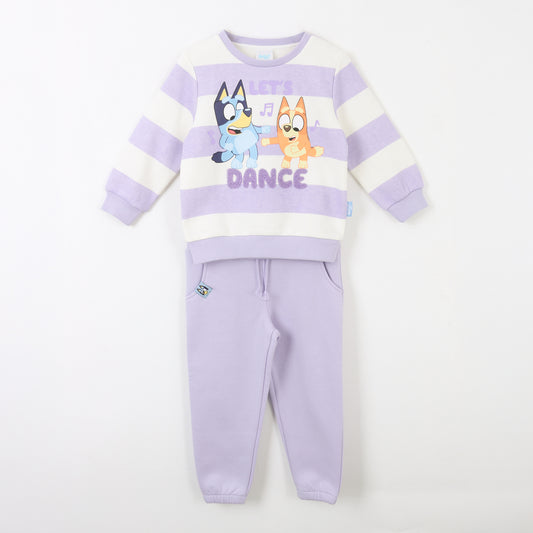 Conjunto Buzo Niña Rayas Lets Dance Morado Bingo & Bluey - Buzos Chile | The Brands Club cl