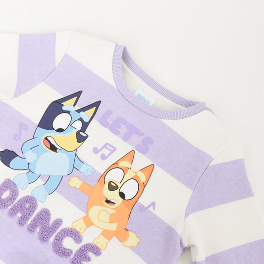 Conjunto Buzo Niña Rayas Lets Dance Morado Bingo & Bluey - Buzos Chile | The Brands Club cl