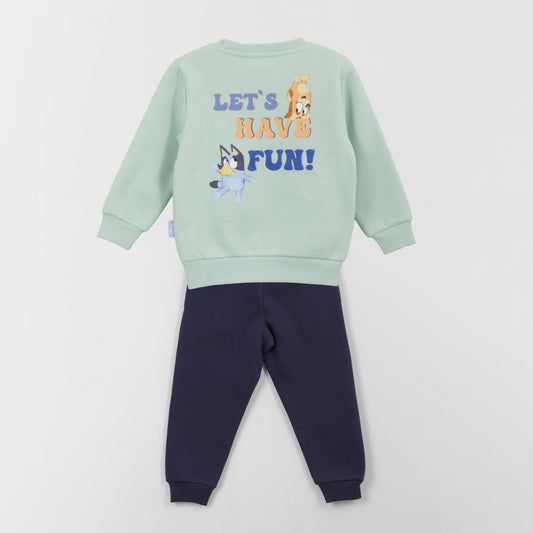 Conjunto Buzo Niño Back Print Lets Have Fun Verde Bluey - Buzos Chile | The Brands Club cl
