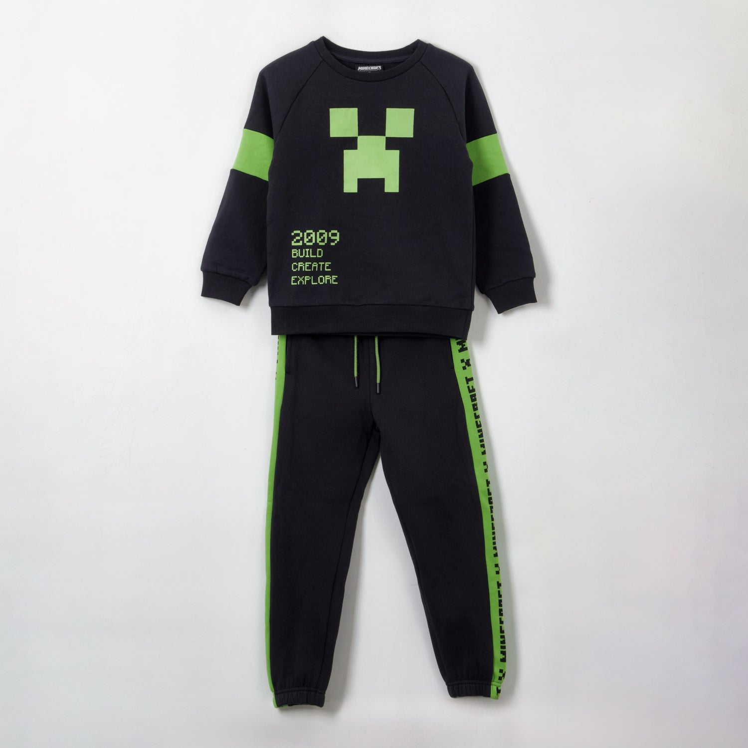 Conjunto Buzo Niño Creeper Face Negro Minecraft - Buzos Chile | The Brands Club cl