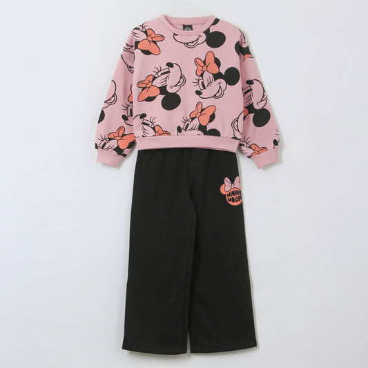 Conjunto Buzo Niña Print Minnie Rosado Disney - Buzos Chile | The Brands Club cl