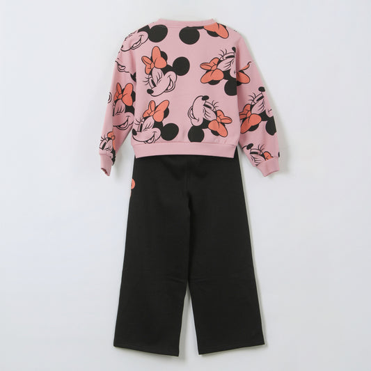 Conjunto Buzo Niña Print Minnie Rosado Disney - Buzos Chile | The Brands Club cl
