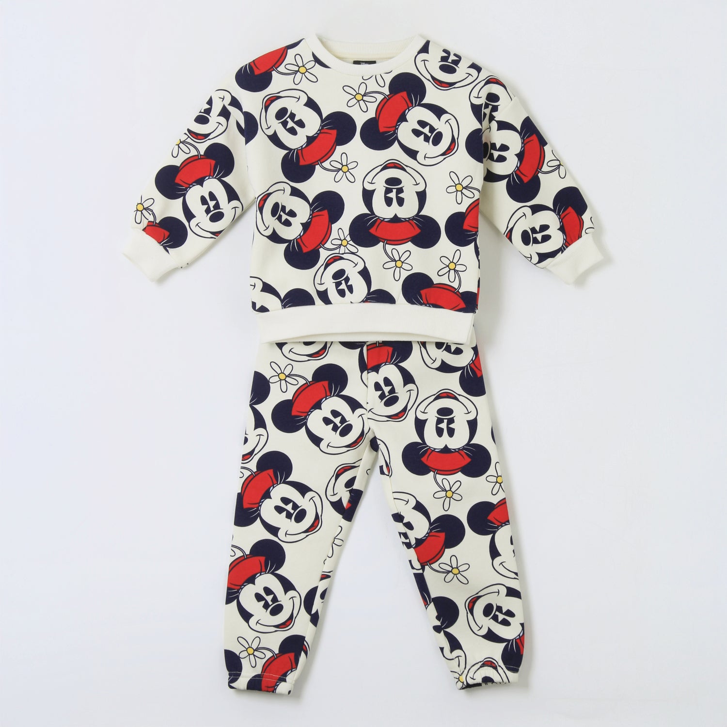 Conjunto Buzo Niña Full Print Minnie Mouse Blanco Disney - Buzos Chile | The Brands Club cl