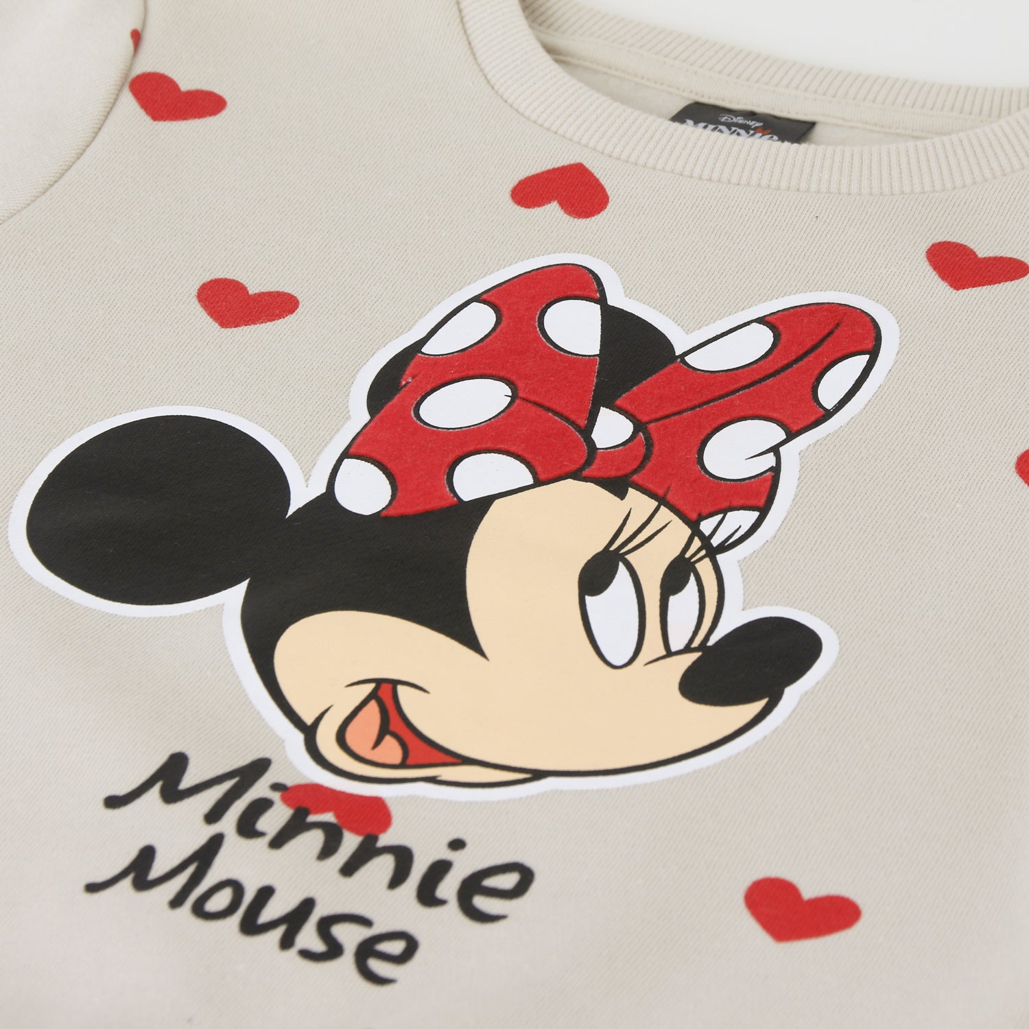 Conjunto Buzo Niña Print Corazones Minnie Blanco Disney - Buzos Chile | The Brands Club cl