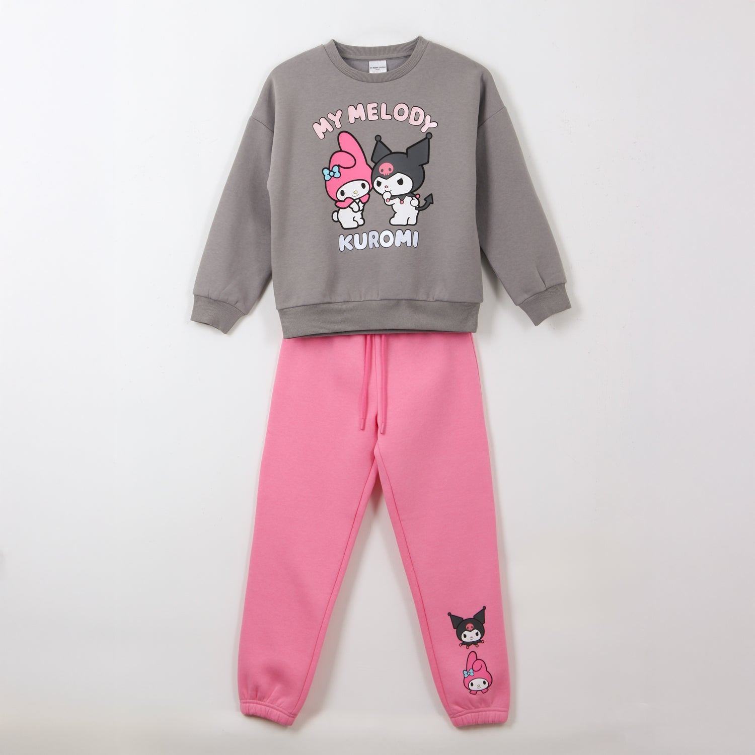 Conjunto Buzo Niña My Melody & Kuromi Gris Hello Kitty - Buzos Chile | The Brands Club cl