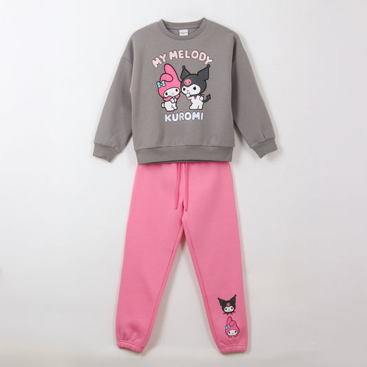 Conjunto Buzo Niña My Melody & Kuromi Gris Hello Kitty - Buzos Chile | The Brands Club cl